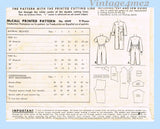 1940s Vintage McCall Sewing Pattern 4949 WWII Toddler Boys & Girls Pajamas Sz 2