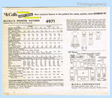 McCall's Pattern 4971 Envelope Back