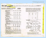 McCall's 5131: 1950s Rare Pauline Trigere Evening Gown Sz 34B VTG Sewing Pattern