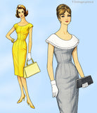 McCall's 5404: 1960s Chic Misses Mid Mod Sheath Dress 36 B Vintage Sewing Pattern