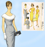 McCall's 5404: 1960s Chic Misses Mid Mod Sheath Dress 36 B Vintage Sewing Pattern