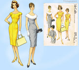 McCall's 5404: 1960s Chic Misses Mid Mod Sheath Dress 36 B Vintage Sewing Pattern