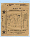 1910s Vintage McCall Sewing Pattern 5640 26 Inch Little Girl Doll Clothes Set