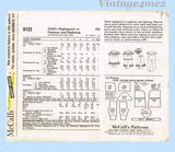 1960s Vintage McCalls Sewing Pattern 6123 Uncut Slumbertogs Toddler Nightgown Sz2