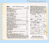 1960s Vintage McCalls Sewing Pattern 6214 Cute Baby Layette w Booties Dresses