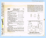 1960s Vintage McCalls Sewing Pattern 6386 Cute Baby Girls Dress & Romper 6mos