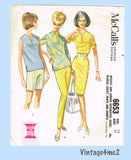 McCall's 6653: 1960s Charming Misses Casual Separates 32B Vintage Sewing Pattern
