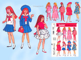1960s Original Vintage McCalls Sewing Pattern 7480 9 In Skipper Doll Clothes Set