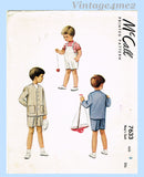 1940s Vintage McCall Sewing Pattern 7633 Cute WWII Toddler Boys Suit Size 3