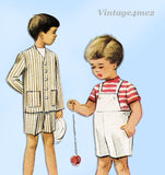 1940s Vintage McCall Sewing Pattern 7633 Cute WWII Toddler Boys Suit Size 3
