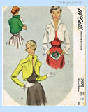 1950s Vintage McCalls Sewing Pattern 7970 Fabulous Uncut Misses Bolero Jacket 34 B