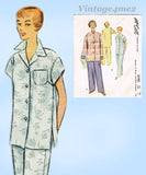 McCalls 8190: 1950s Darling Misses Pajamas Size 34 Bust Vintage Sewing Pattern