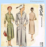 1950s Vintage McCall Sewing Pattern 8278 Stunning Misses Street Dress Size 34 B