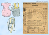 1920s Vintage McCall Pattern 8528 Rare Uncut Toddlers Bubble Romper Size 4