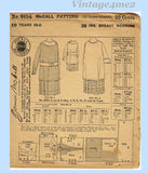 1920s Vintage McCall Pattern 8654 Sweet Uncut Little Girls Middy Dress Size 10