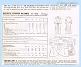 1950s Vintage McCall Sewing Pattern 8678 Stylish Misses Cocktail Dress Sz 32 Bust