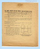 1920s Vintage McCall Pattern 8804 Uncut Toddler Girls Hot Day Dress Size 4