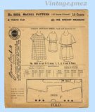 1920s Vintage McCall Pattern 8804 Uncut Toddler Girls Hot Day Dress Size 4