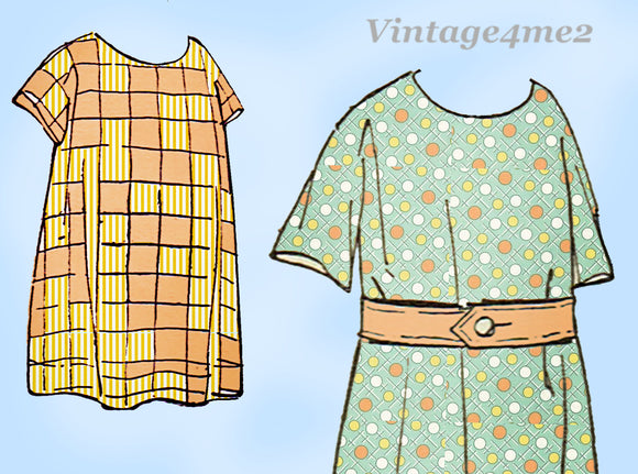 1920s Vintage McCall Pattern 8804 Uncut Toddler Girls Hot Day Dress Size 4