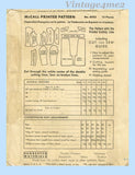 McCall 8922: 1930s Chic Misses Slender Peplum Suit Sz 32 B Vintage Sewing Pattern