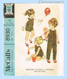 McCall 8930: 1960s Cute Baby Helen Lee Playsuit 6mos Vintage Sewing Pattern