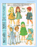 1960s Vintage McCalls Sewing Pattern 9061 12 to 16 In Betsy Wetsy Doll Clothes