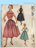 McCall's 9407: 1950s Uncut Misses Sun Dress Sz 30 B Vintage Sewing Pattern