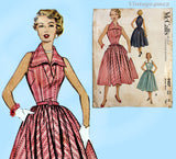 McCall's 9407: 1950s Uncut Misses Sun Dress Sz 30 B Vintage Sewing Pattern