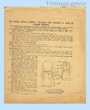 1920s Vintage McCall Pattern 9538 Sweet Uncut Little Girls Party Dress Size 8