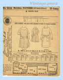 1920s Vintage McCall Pattern 9538 Sweet Uncut Little Girls Party Dress Size 8