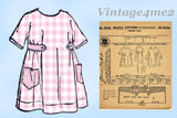 1920s Rare Vintage McCall Pattern 9556 Charming Uncut Baby Girls Dress Size 2