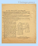 1920s Vintage McCall Sewing Pattern 9715 Uncut Little Girls Winter Coat Sz 8