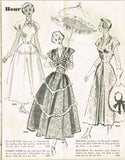 1940s Vintage Marian Martin Sewing Pattern 9049 Misses Keyhole Dress Sz 34 B