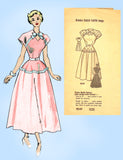 1940s Vintage Marian Martin Sewing Pattern 9049 Misses Keyhole Dress Sz 34 B