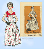 Marian Martin 9068: 1950s Misses Sun Dress & Bolero 34 B Vintage Sewing Pattern