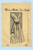 1950s Vintage Marian Martin Sewing Pattern 9097 Uncut Misses Easy Dress Sz 38 B