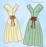 1950s Vintage Marian Martin Sewing Pattern 9097 Uncut Misses Easy Dress Sz 38 B