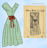 1950s Vintage Marian Martin Sewing Pattern 9097 Uncut Misses Easy Dress Sz 38 B