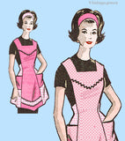 Marian Martin 9127: 1960s Misses Full Bib Apron Sz 34-36 B Vintage Sewing Pattern