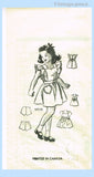 1940s Vintage Marian Martin Pattern 9128 Toddler Girls WWII Pinafore Dress Sz6