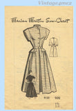 1950s Vintage Marian Martin Sewing Pattern 9133 Cute Misses Peplum Dress 31 B
