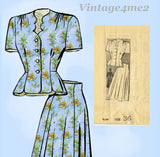 1950s Vintage Marian Martin Sewing Pattern 9164 Stunning Misses Suit Sz 36 B