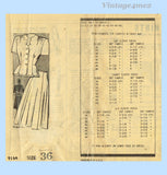 1950s Vintage Marian Martin Sewing Pattern 9164 Stunning Misses Suit Sz 36 B