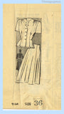1950s Vintage Marian Martin Sewing Pattern 9164 Stunning Misses Suit Sz 36 B