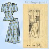 1950s Vintage Marian Martin Sewing Pattern 9164 Stunning Misses Suit Sz 36 B