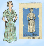 1950s Original Vintage Marian Martin Pattern 9191 Unusual Bodice Dress UNCUT 38B Description