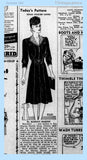 Marian Martin 9249: 1940s Misses WWII Street Dress Sz 40 B Vintage Sewing Pattern