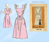 Marian Martin 9256: 1950s Misses Wrap Around Sun Dress 44 B Vintage Sewing Pattern