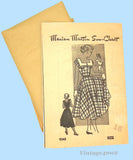 1950s Vintage Marian Martin Sewing Pattern 9343: Cute Misses Day Dress Size 34 B