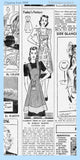 1940s Vintage Marian Martin Sewing Pattern 9553 Misses WWII Apron Sz 40-42 Bust